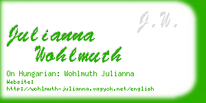 julianna wohlmuth business card